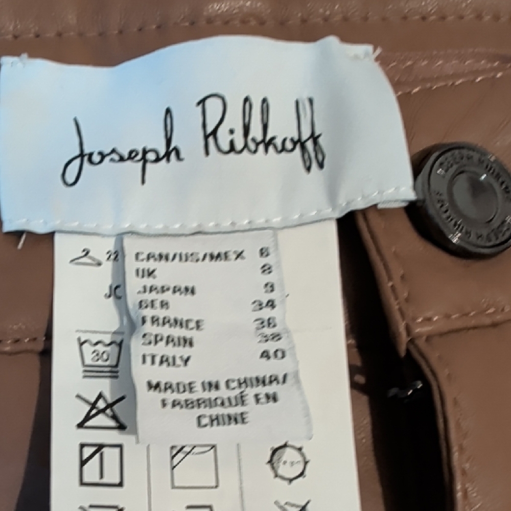 Joseph Ribkoff Tan Leather Jacket - Picture 5 of 5
